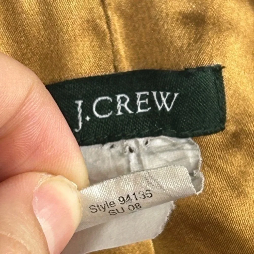 J.‎ Crew silk Short Sleeve Orange Optical Print Jacket